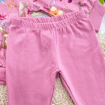 Conj. Casaco com Capuz Floresta Encantada e Calça Legging - Uva